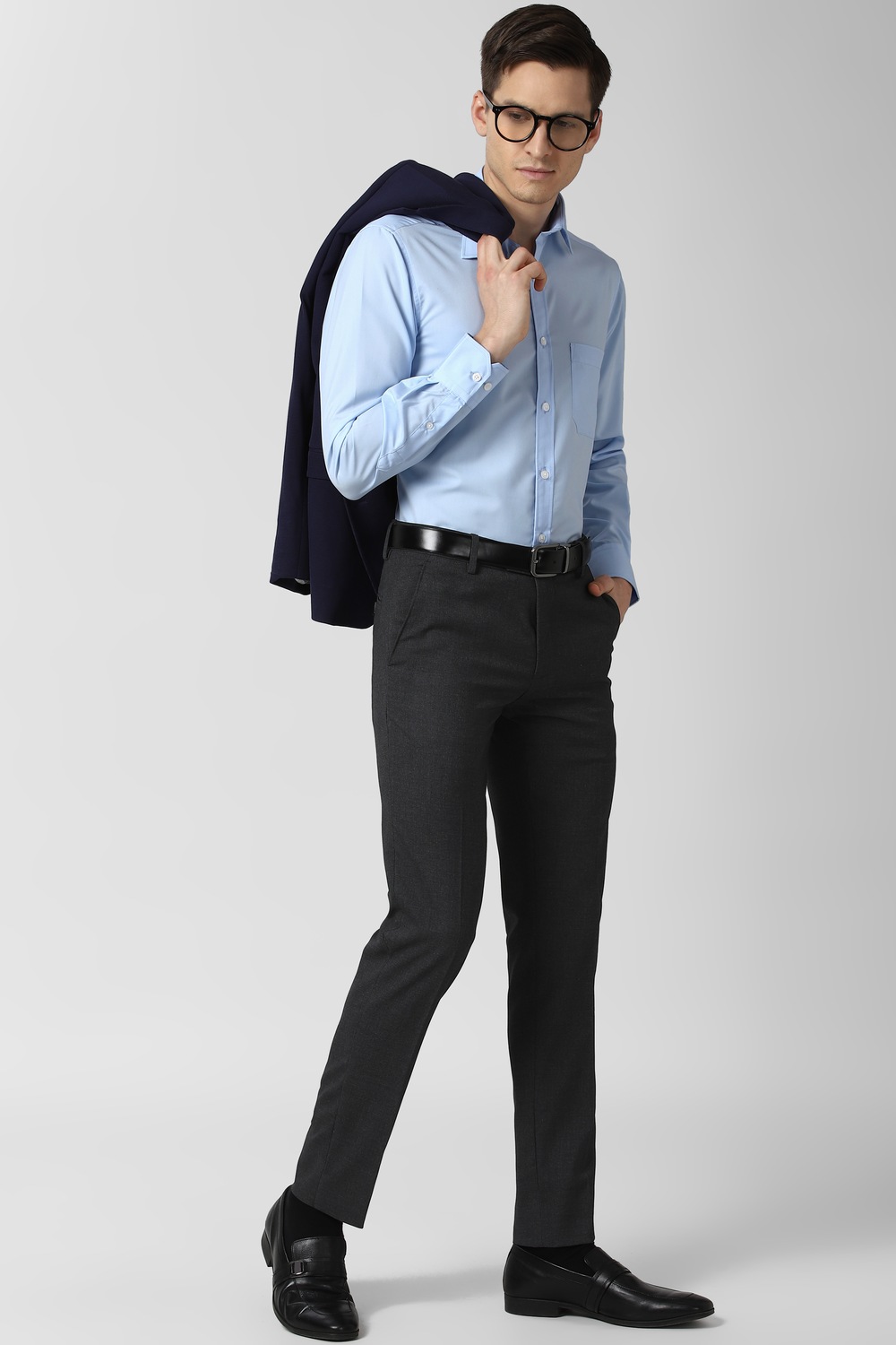 Men Blue Regular Fit Full Sleeves Formal Shirt