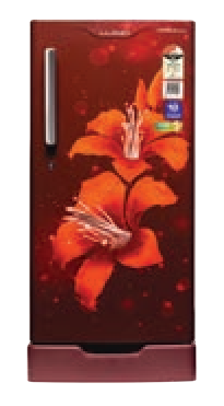 Direct Cool Refrigerator Color: Lilly Wine Star Rating: 5 Star GLDF205SLWT2LC – 188 L